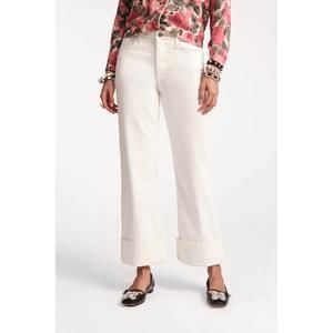 NEW FRANCES VALENTINE smarty cuffed jeans in denim white